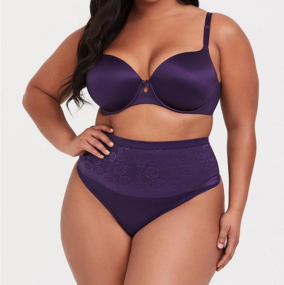 BNWT Torrid Purple High Rise Shaping thong sz 3x - Picture 2 of 14